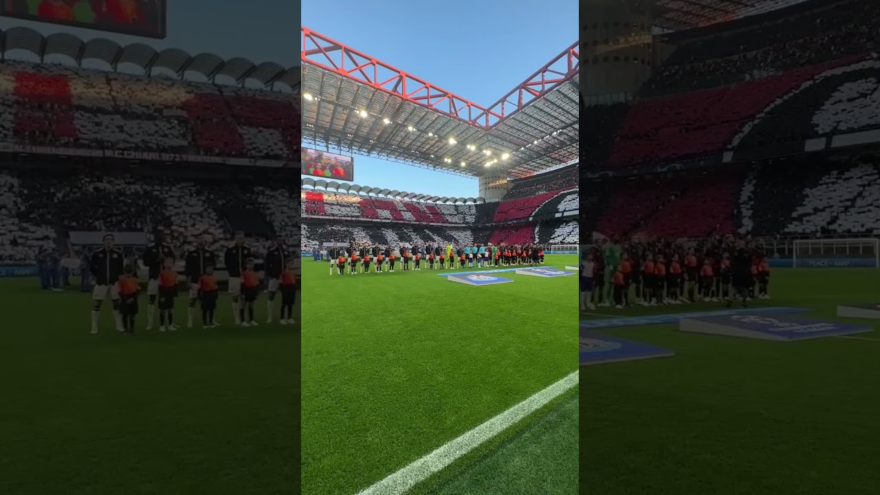The San Siro BELLOWS out THE CHAMPIONS 🤩 #UCL #uefachampionsleague #sansiro