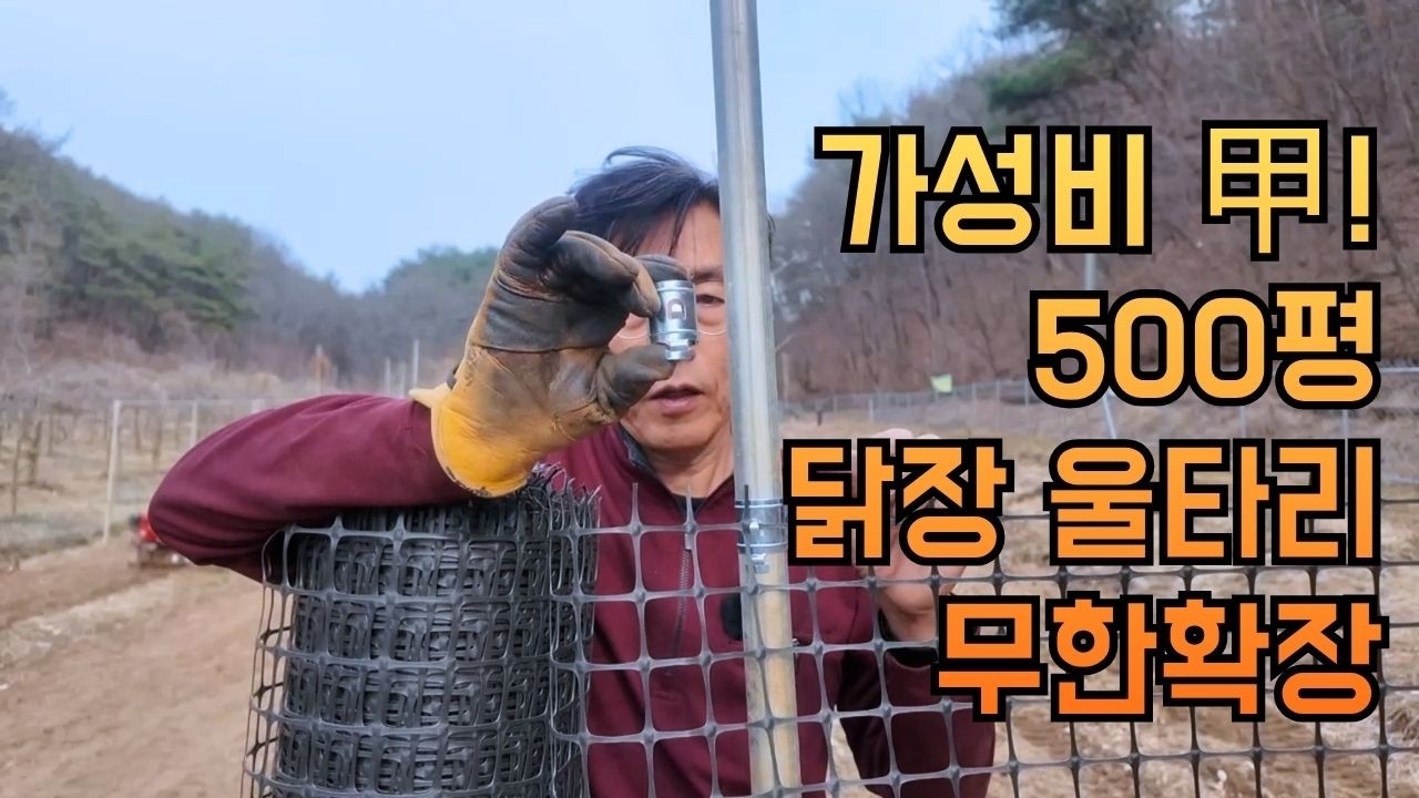 가성비 끝판왕! 플라스틱 울타리망 150m 설치 꿀팁 (feat. 햄머드릴 & 철치마 클립)