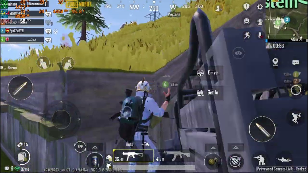 PUBG MOBILLE gameplay livik 60+ FPS High settings HD ryzen 5 5600 rtx 3050 6 gb 16 gb ram benchmark
