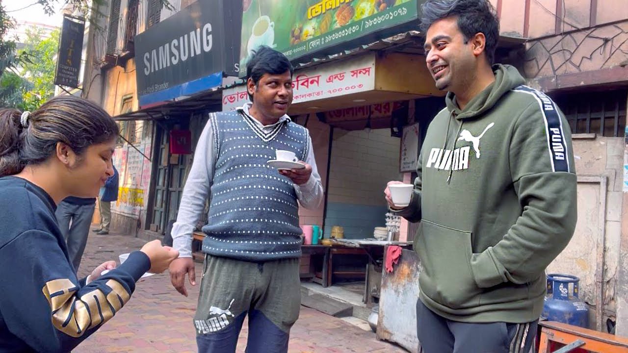 শীতকালের সকালে Kolkata | Morning Walk | Howrah Flower Market | বাগবাজারে চা | Vlog #114