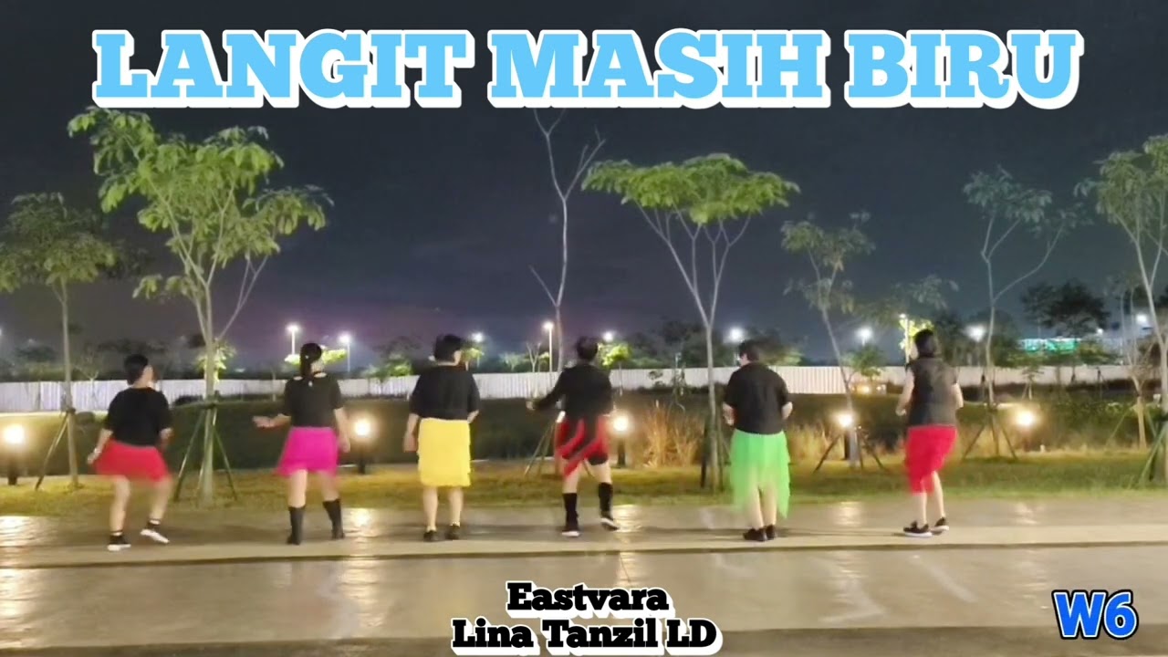 LANGIT MASIH BIRU Line Dance (Demo: Lina Tanzil & Friends Eastvara, andreclassic, management) 110326