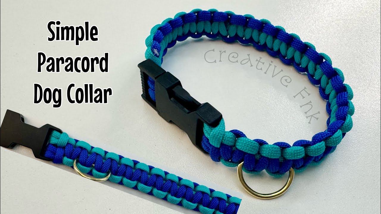 How to make a simple paracord dog collar #paracord #dog #petlover