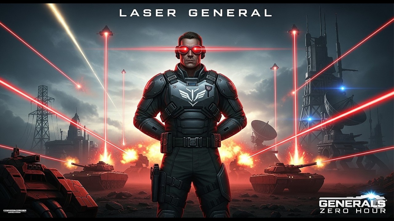 GENERAL Zero Hour | ShockWave | USA LASER GENERAL 1 vs 3 HARD GAMEPLAY