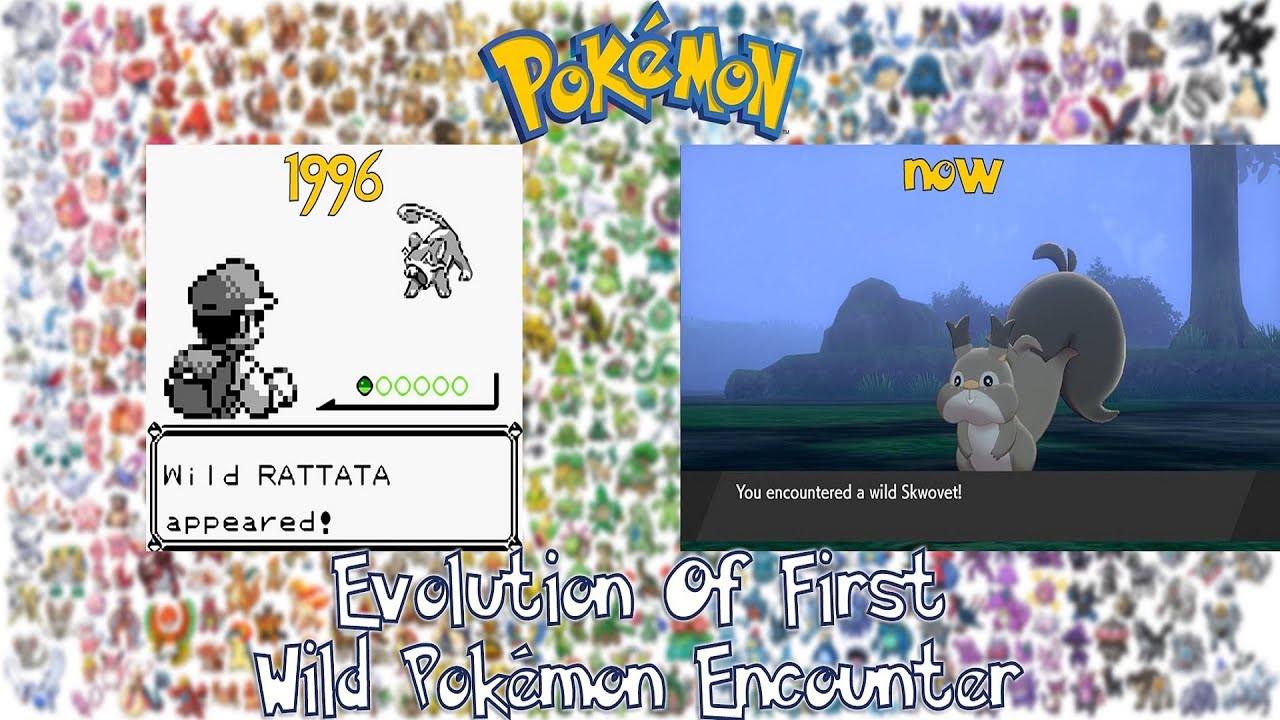 Evolution Of First Wild Pok&eacute;mon Encounter (1996-Now)