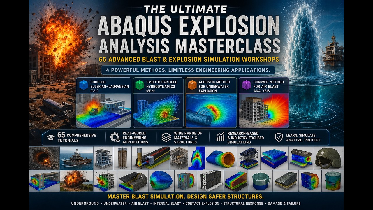 The Ultimate Abaqus Explosion Analysis Masterclass:65 Advanced Blast &Explosion Simulation Workshops