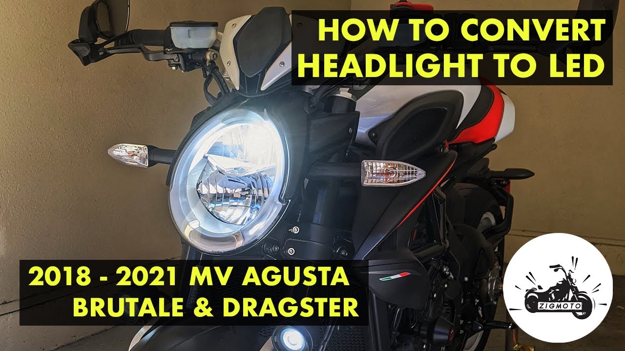 How to Convert Headlight to LED for MV Agusta Brutale & Dragster