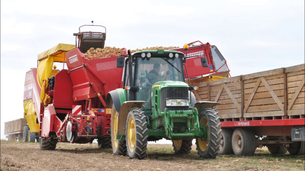 Arrachage des pommes de terre 2017 avec un doublé Grimme