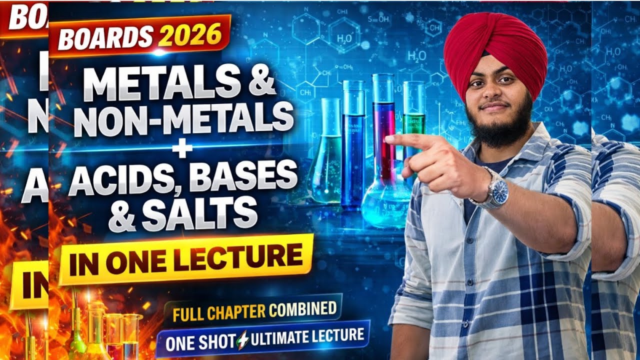 Class 10 Science Boards 2026 🔥 Metals & Non-Metals + Acids Bases Salts | One Shot