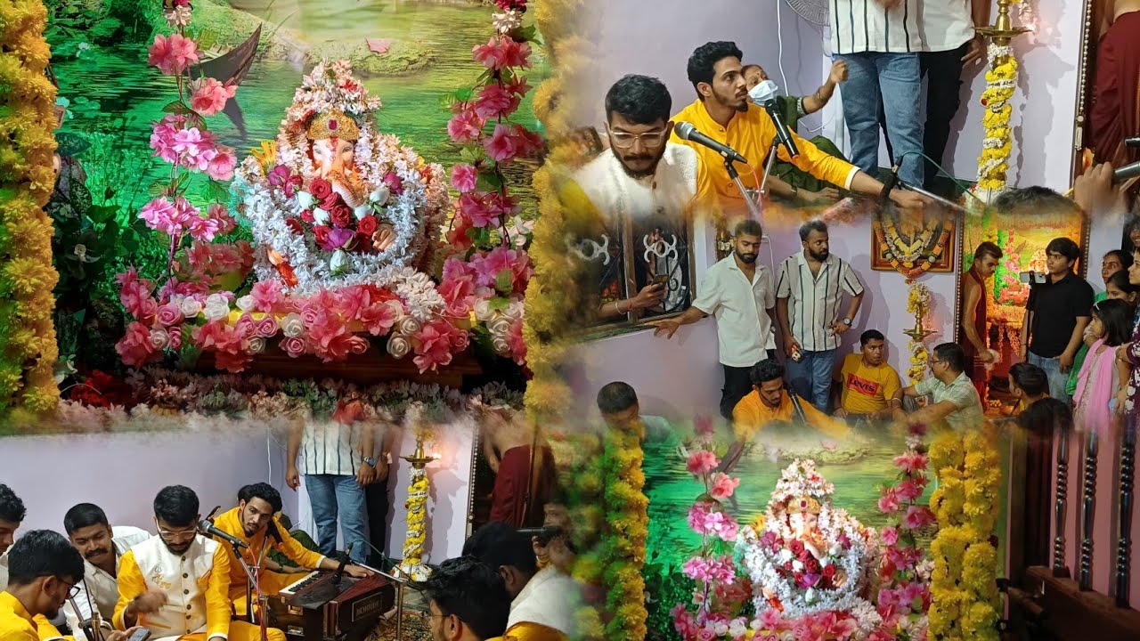 Sai Damodar Ghumat Aarti group performing at Shri Pramod Komarpant residence 
