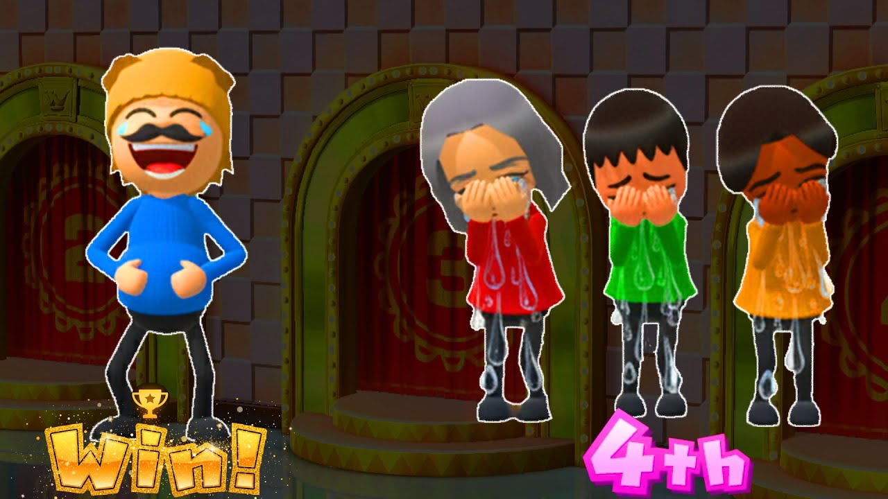 Wii Party U Battle Of The Minigames - Cat Mario vs Leonie vs Dunbar vs Paula (Master Cpu)