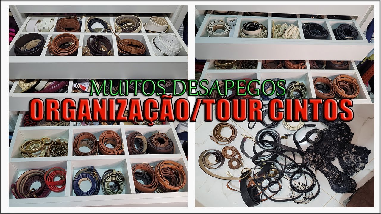 ORGANIZAÇÃO/TOUR PELOS MEUS CINTOS + DESAPEGOS FAVORITOS DA RENNER CEA ZARA COMPRINHAS E MAIS