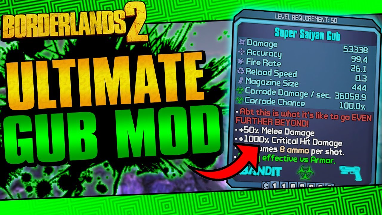 The NEW Gub Mod In Borderlands 2 Is CRAZY!!