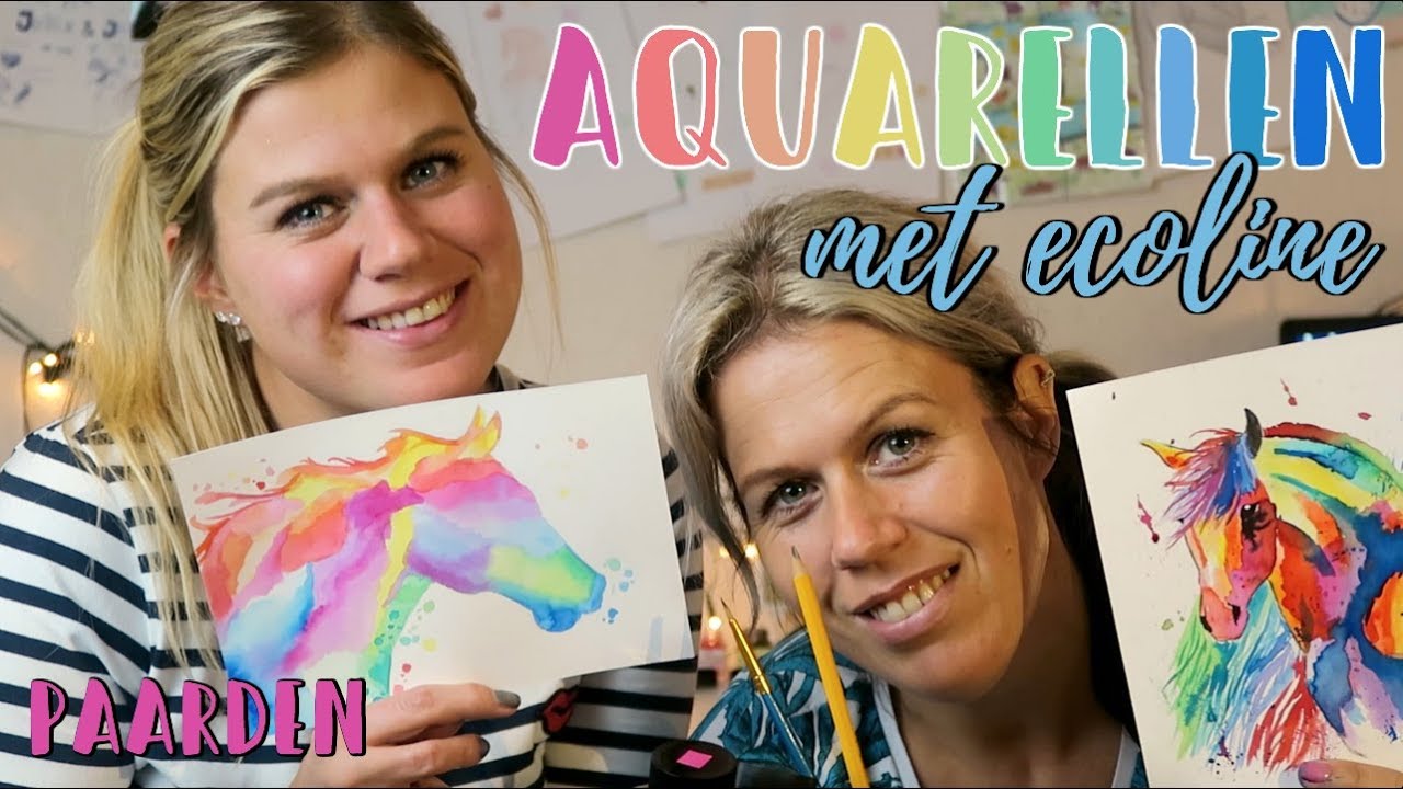 AQUARELLEN MET ECOLINE | Joyce & Jaydee de Vos
