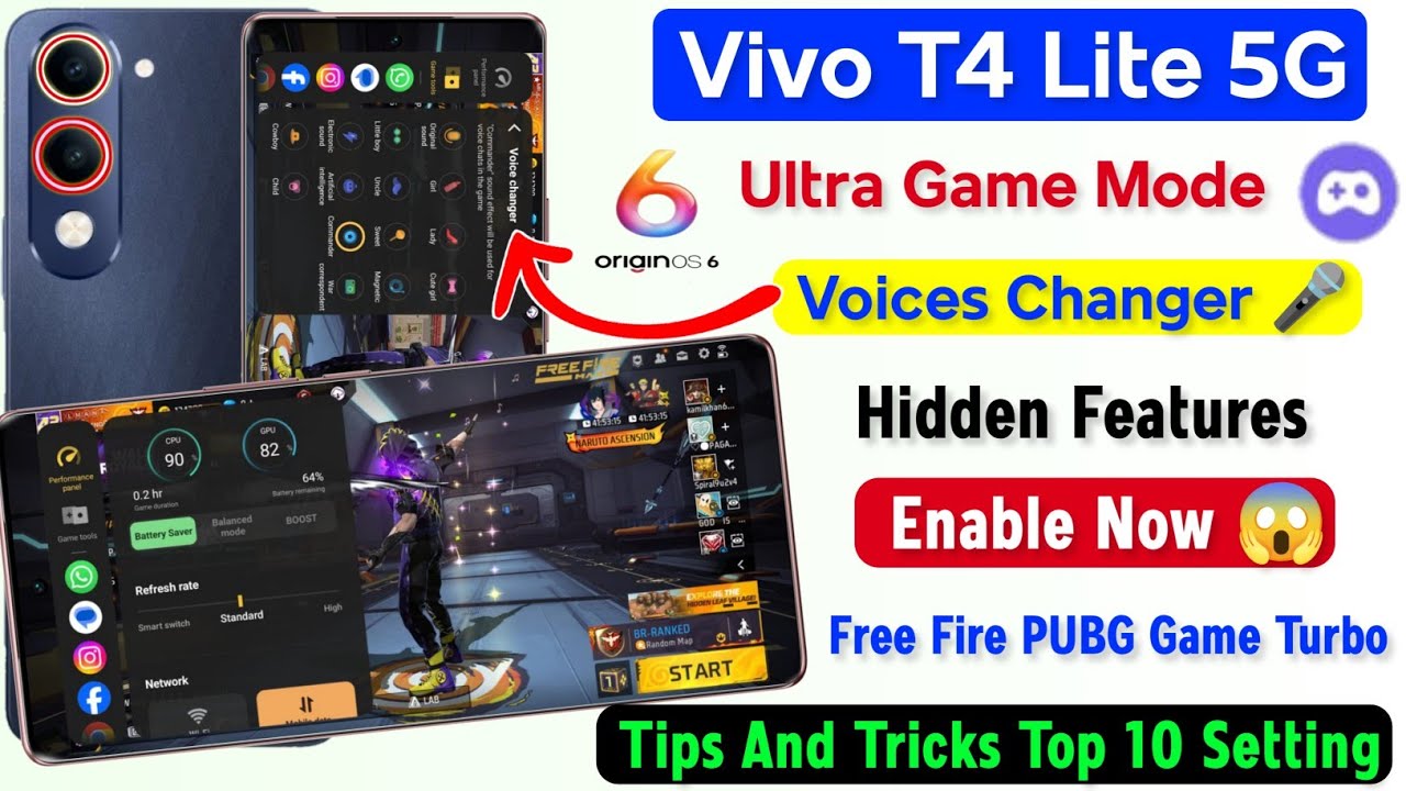 Vivo T4 Lite Ultra Game Mode Hidden Features Voices Changer | Vivo T4 Lite Ultra Game Mode Enable