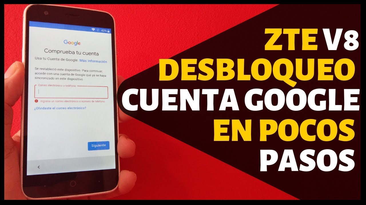 📱🔓 Eliminar CUENTA GOOGLE ZTE blade v8 (TODOS LOS MODELOS DE ZTE)