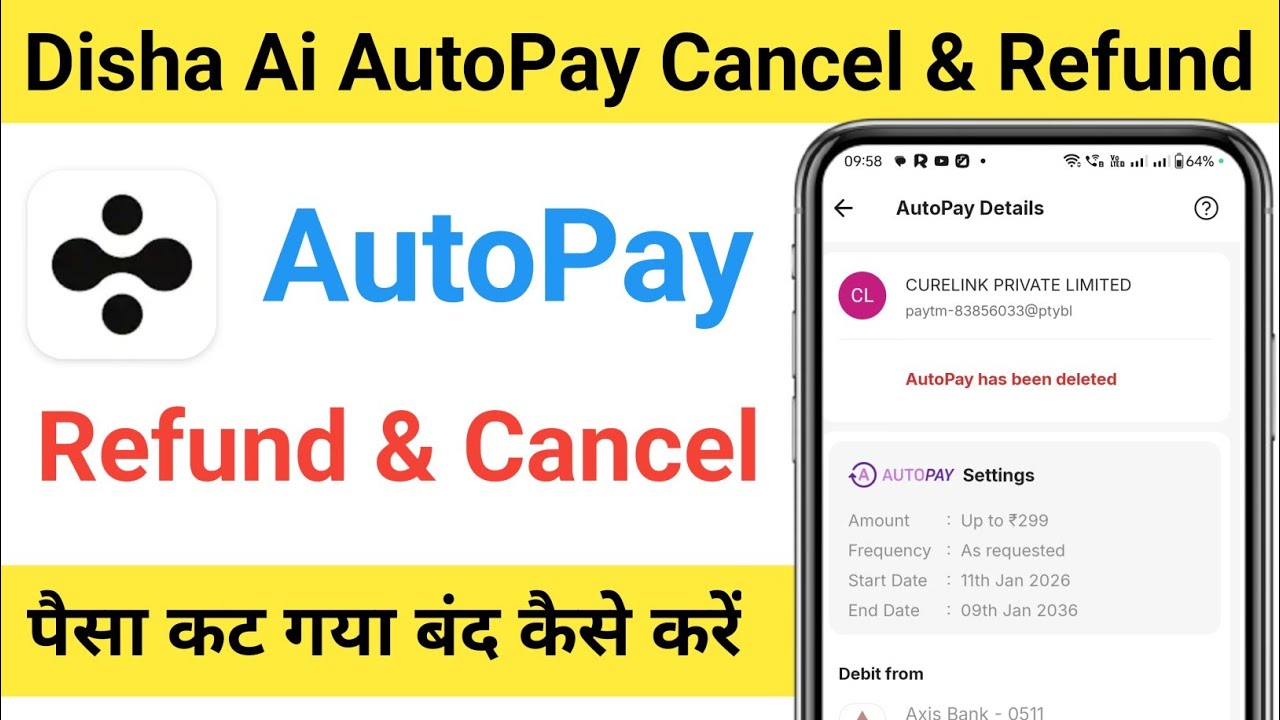 Disha Ai App Autopay Band Kaise Kare| Disha Ai App Autopay Refund| Curelink Private Limited Kya Hai 