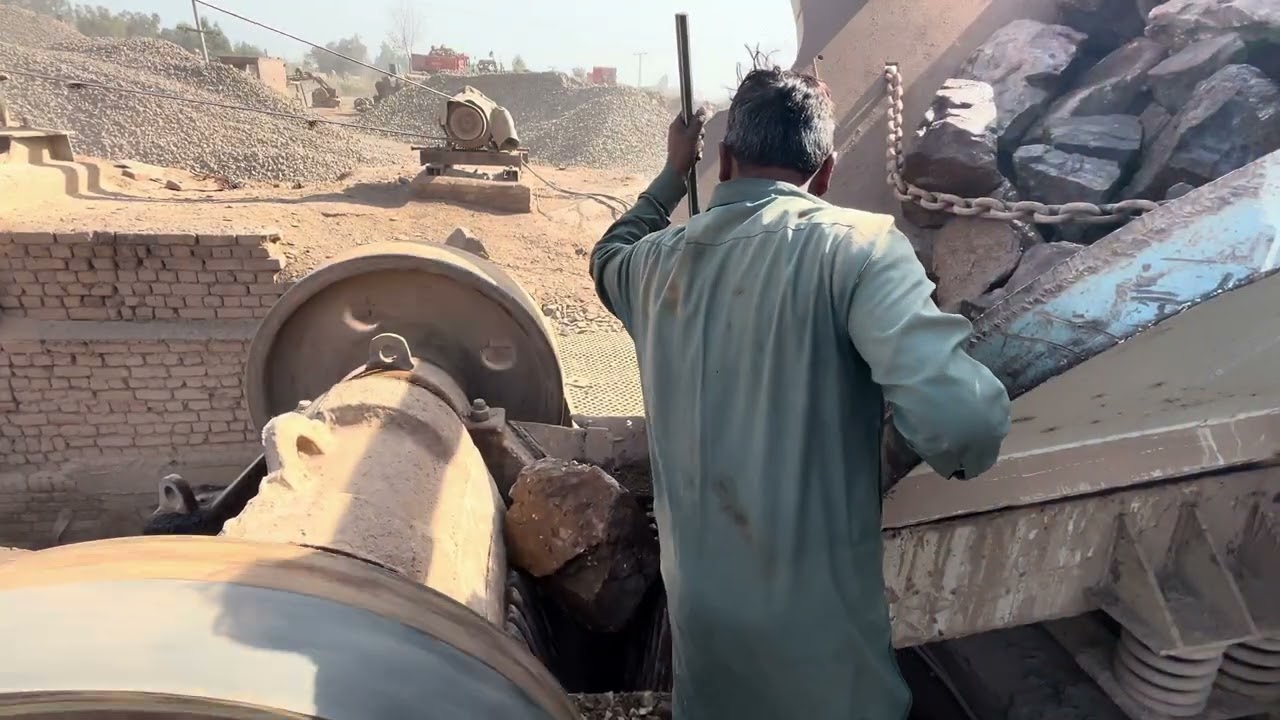 Extreme Rock Crushing Process | Giant Stones Fed Into Hammer Crusher | Satisfying Crushing Video