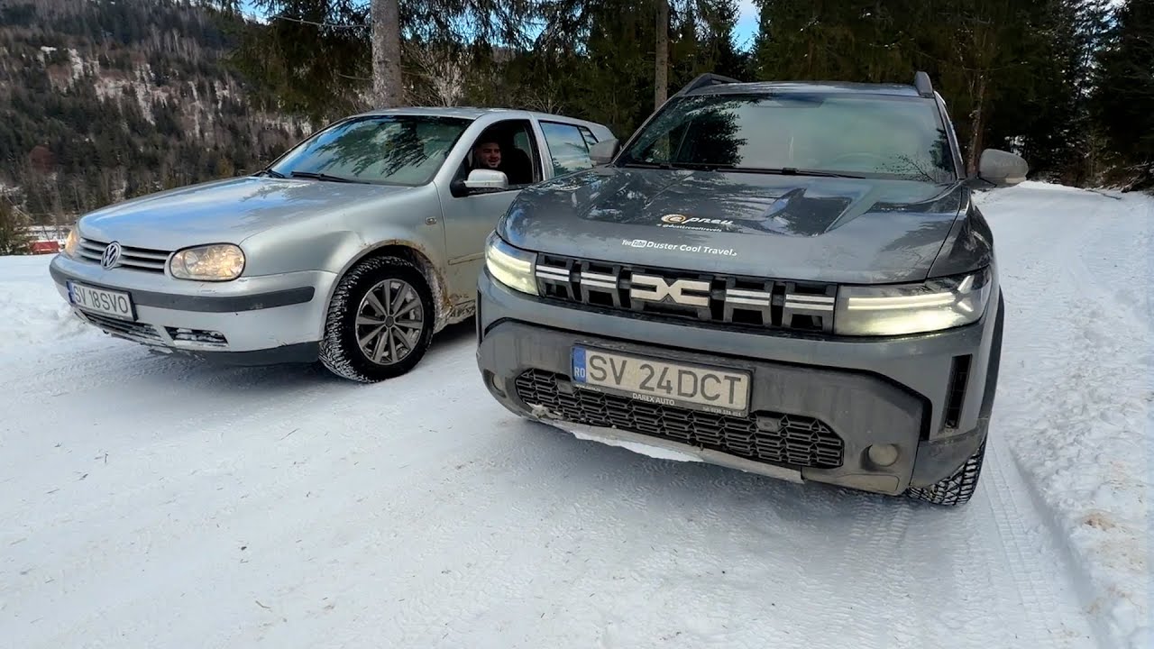 Duster 4x4 vs VW Golf IV 4Motion Snow Offroad