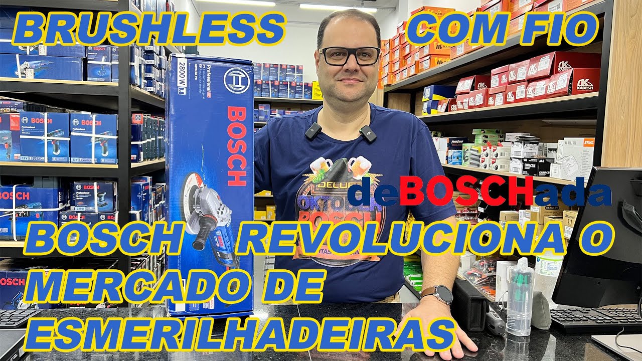 ESMERILHADEIRA BOSCH PARA DURAR UMA VIDA TODA... MOTOR BRUSHLESS COM FIO DE DECIMA GERAÇÃO.