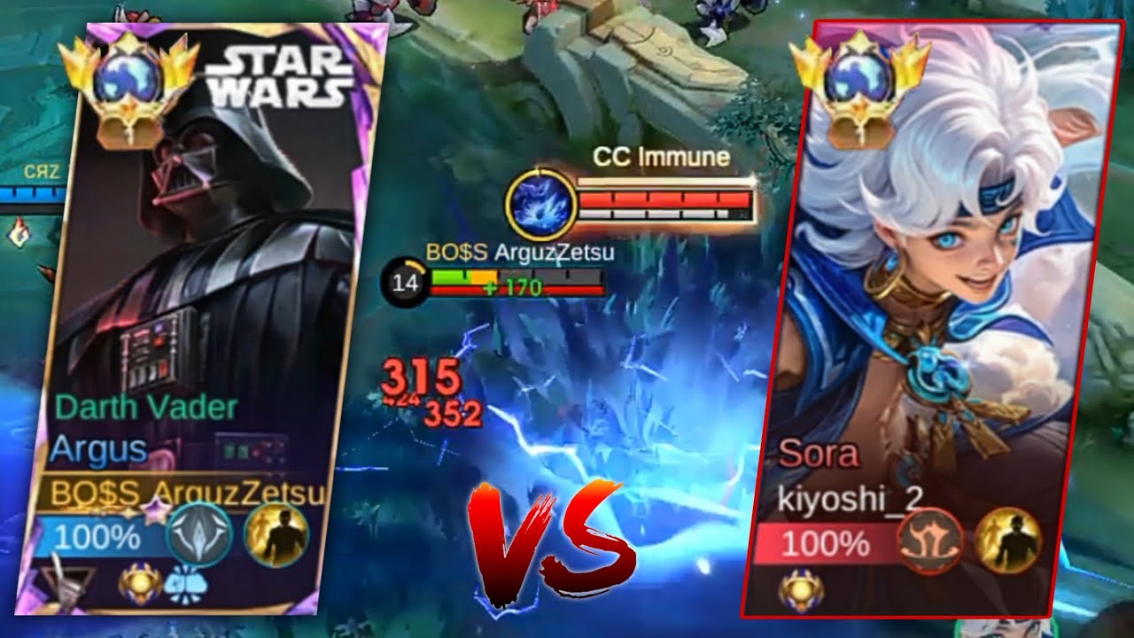 ARGUS VS SORA!! IMMORTAL KING FINALLY MET THE NEW MLBB BEST FIGHTER!!💀