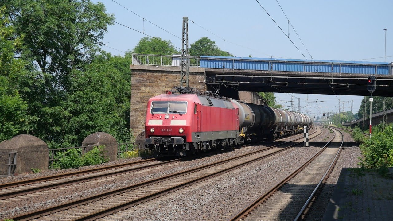 Eisenbahnverkehr in Porta Westfalica Mit Br 120 429 402 182 101 427 462 183 185 412 202 159 193