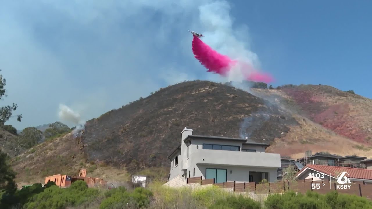 Firefighters respond to brush fire in Pismo Beach, structures threatened