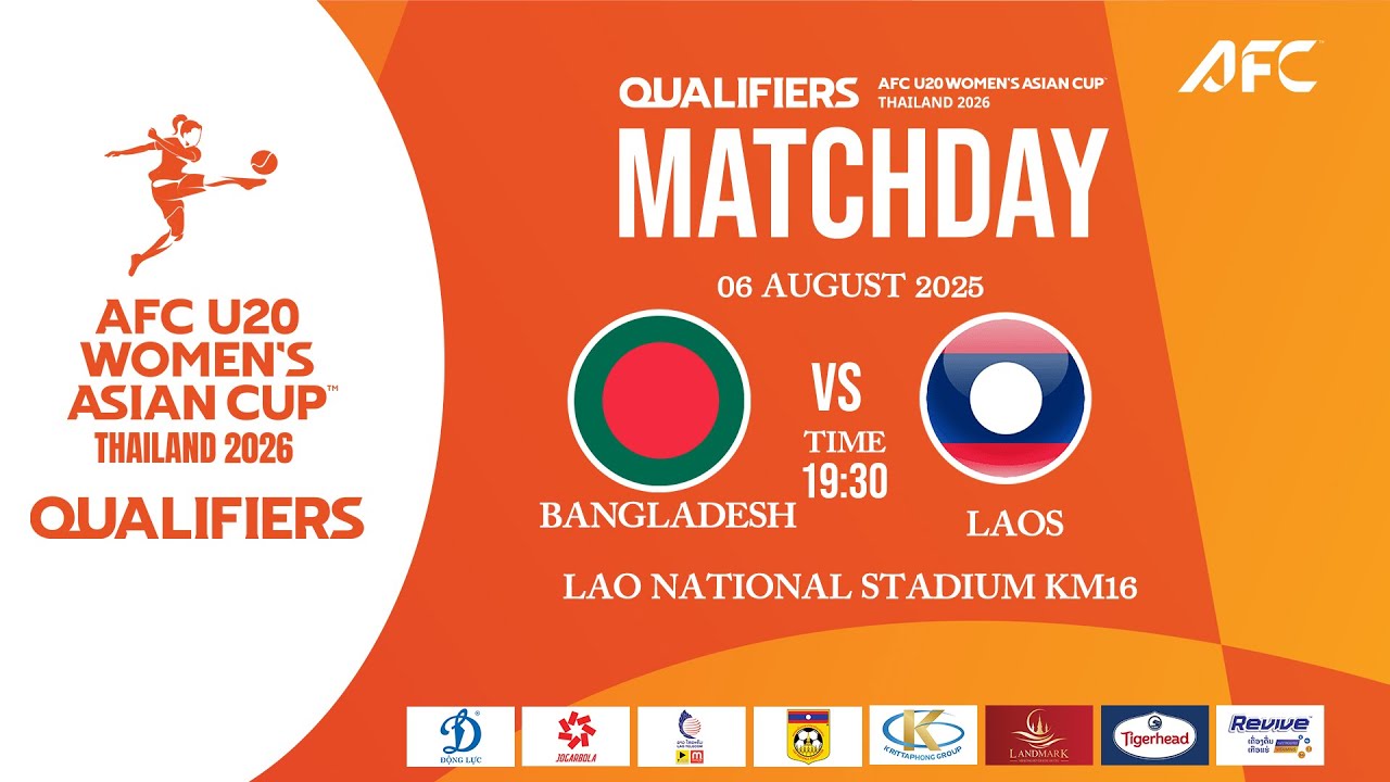 AFC U20 Women's Asian Cup™ Thailand 2026 Qualifiers  Bangladesh vs Laos