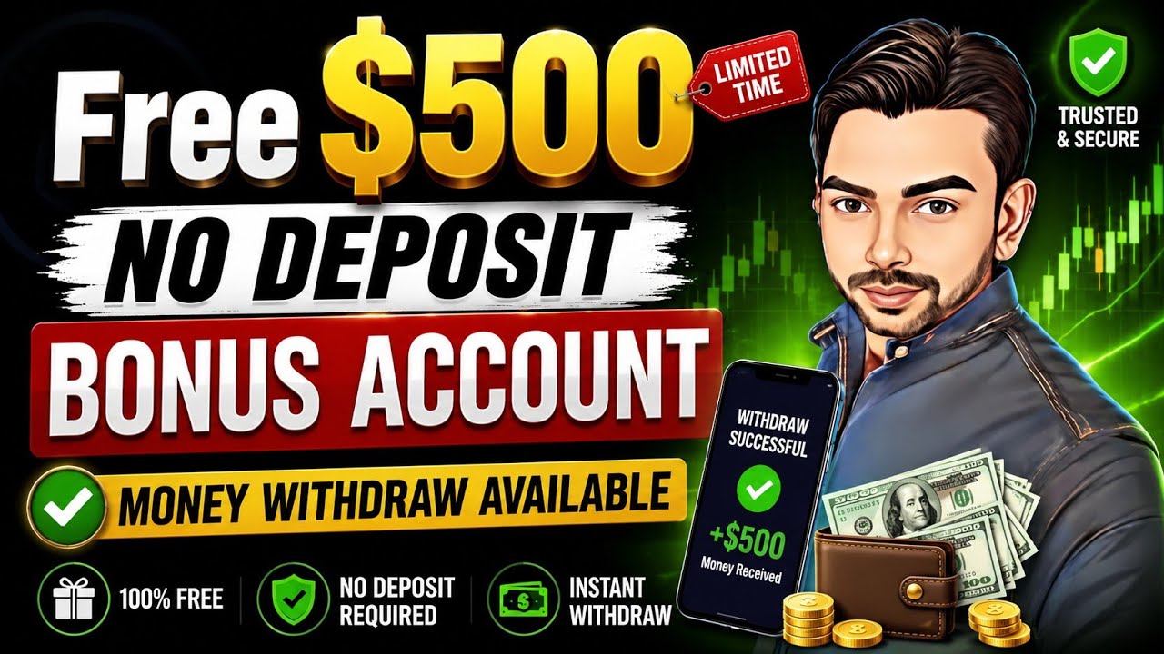 Forex $500 No Deposit Bonus Free - Money Withdraw Available #nodepositbonus #freefundedaccount