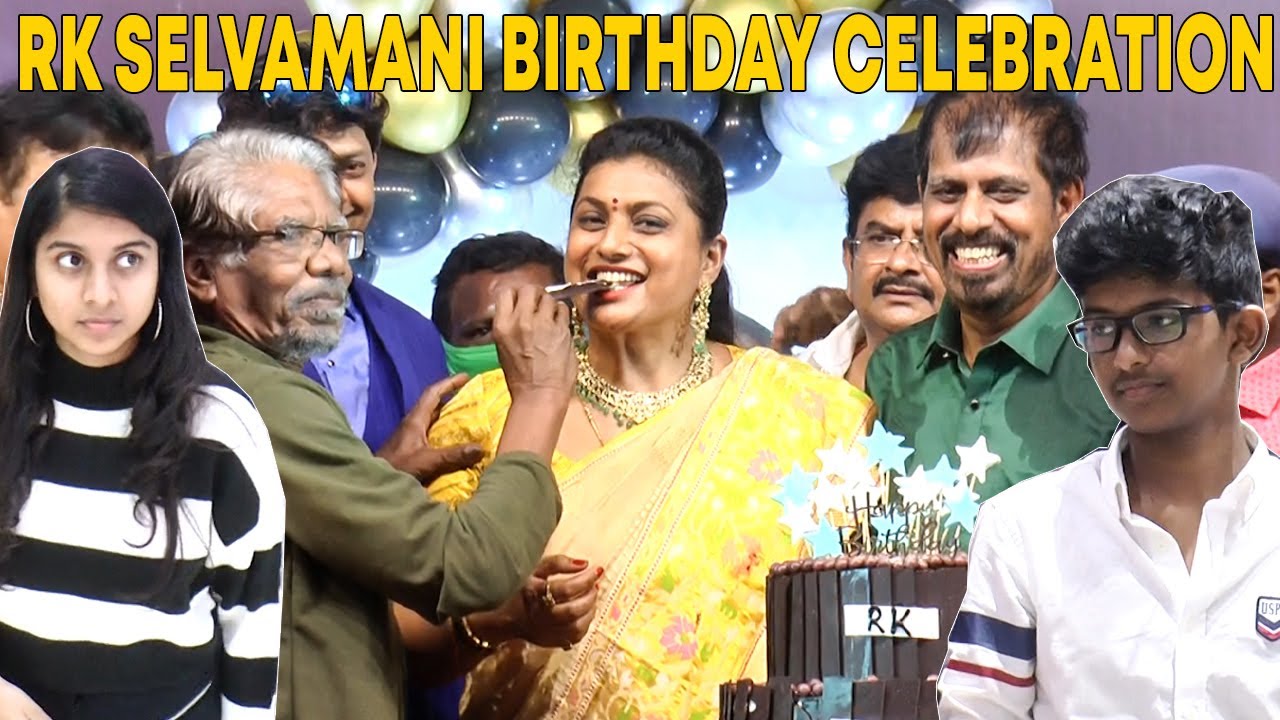 Celebrities at R K Selvamani Birthday Celebrations | Selvamani with his Family | Roja