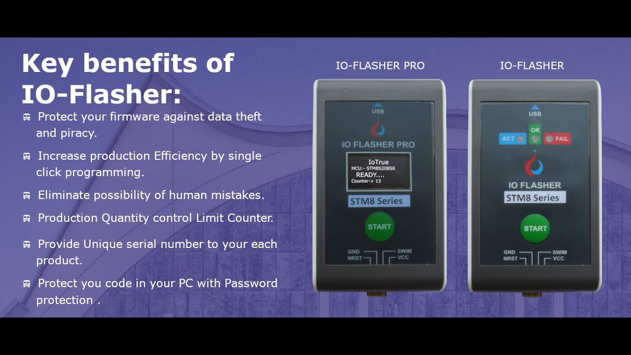 IO-Flasher Standalone Production programmer for STM8 and STM32  Microcontroller