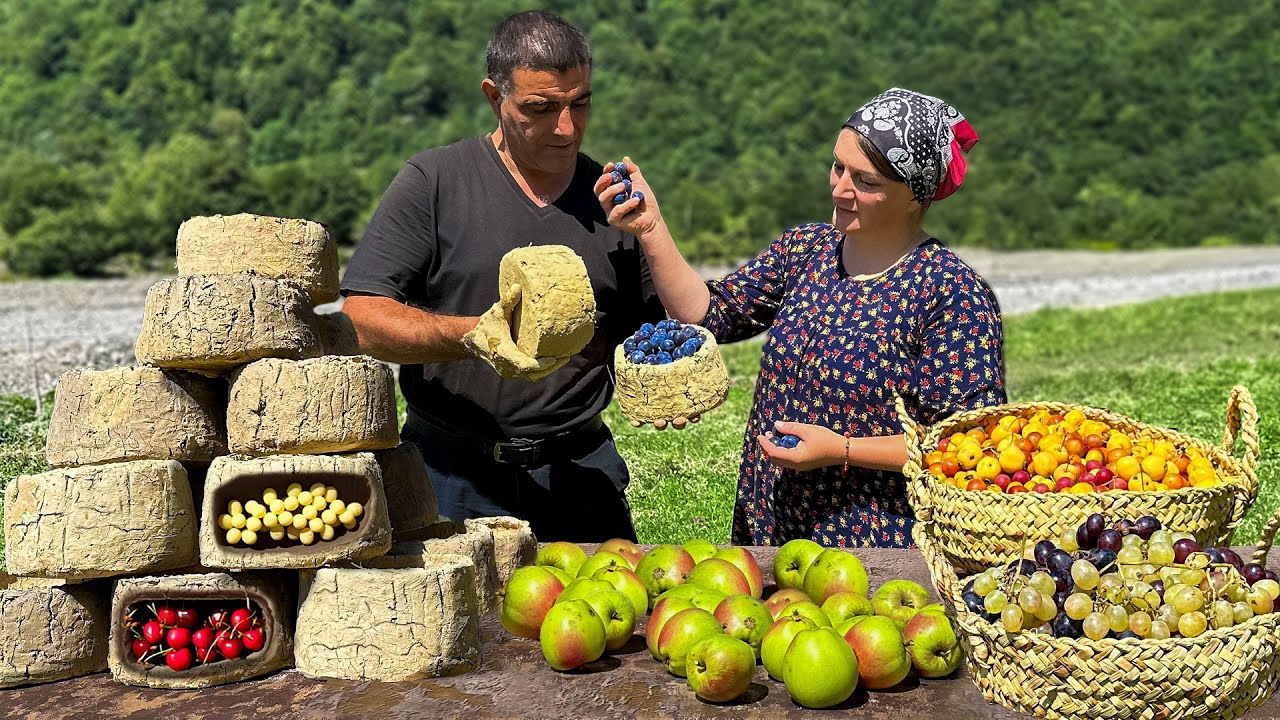 Hermits Harvested Fruit and Made Clay Storage Containers! An Ancient Way to Store Fruit for Winter