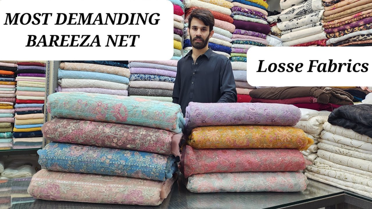 Most Demanding Article On Bareeza Net Thread work +Zari work |Losse Fabrics|New Arrivals