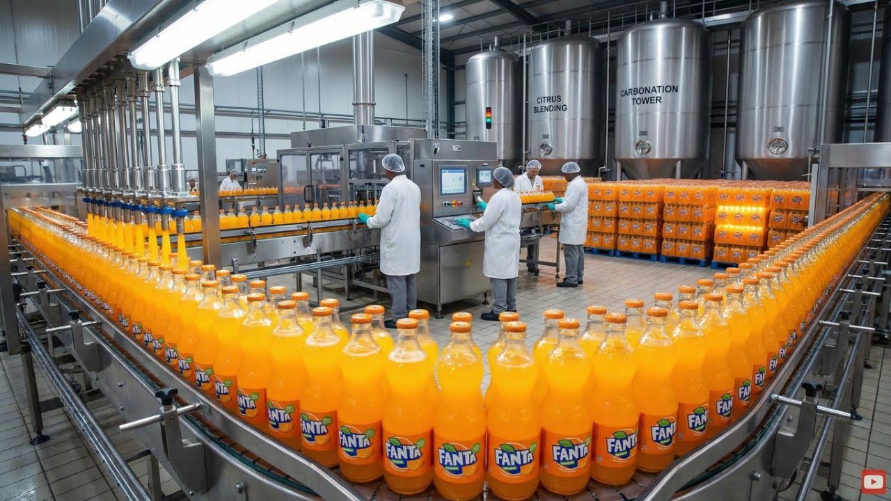 За кулисами завода по производству газировки Fanta: от цитрусового концентрата до ярко-оранжевых ...