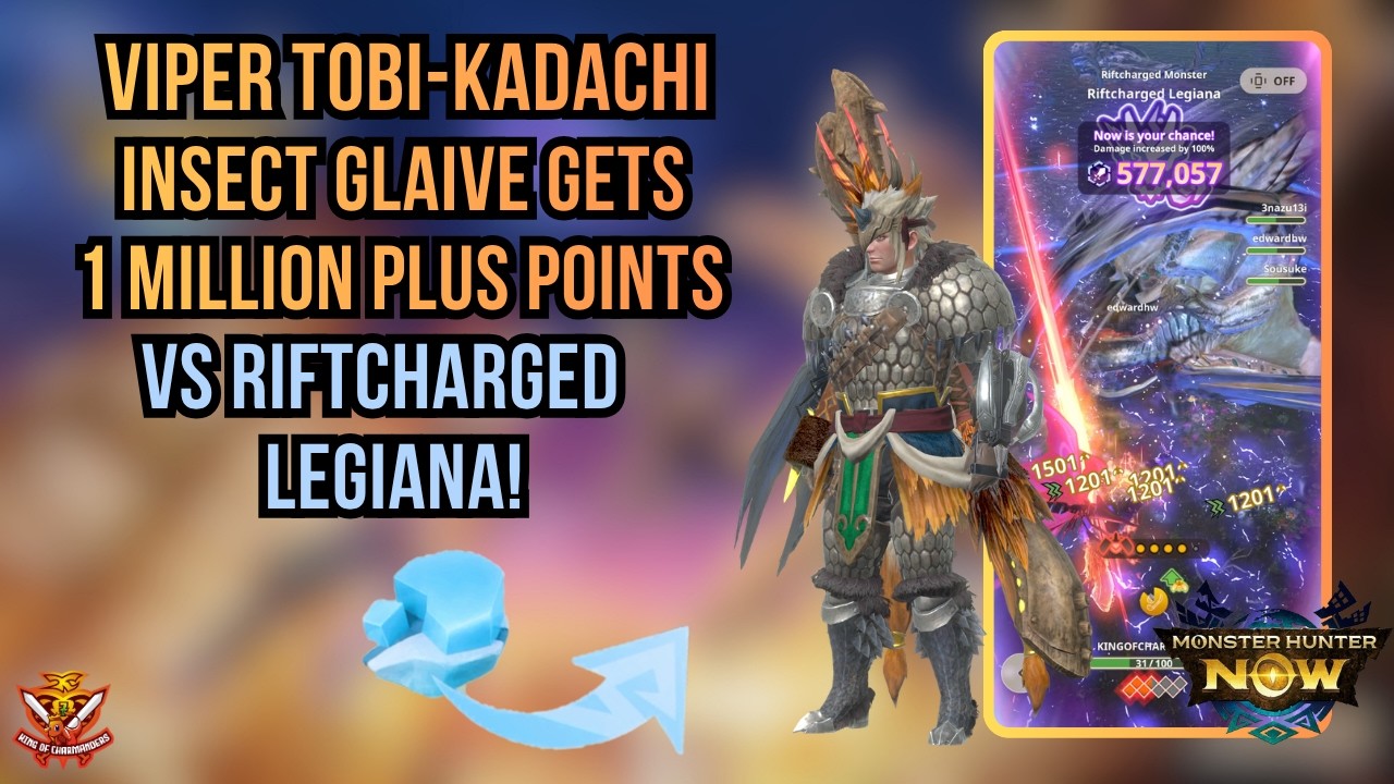 VIPER TOBI-KADACHI INSECT GLAIVE GETS 1 MILLION+ POINTS VS RIFTCHARGED LEGIANA!