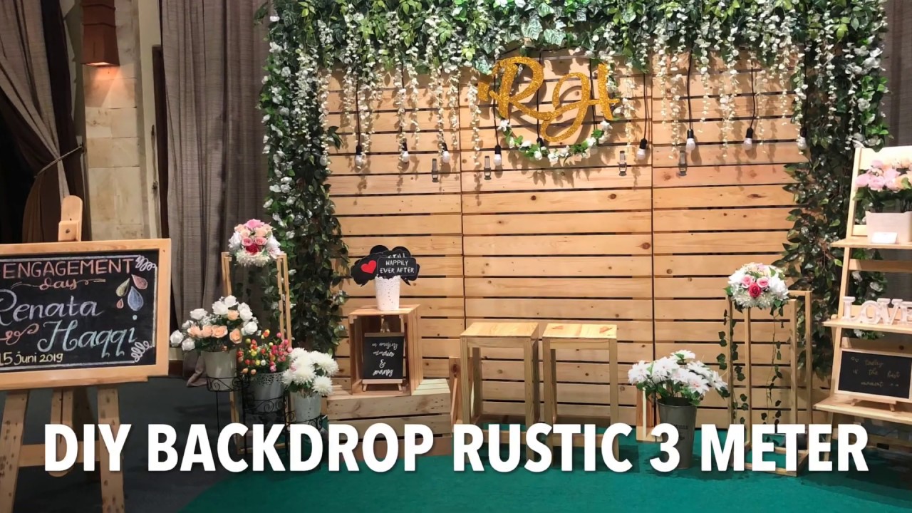 DIY | Pasang pallet backdrop rustic 3 meter