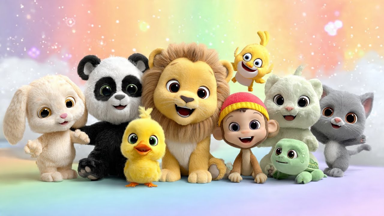 Animal Song | Animal Nursery Rhymes | Fun For Kids | Rainbow 🌈 Kiddos Tv