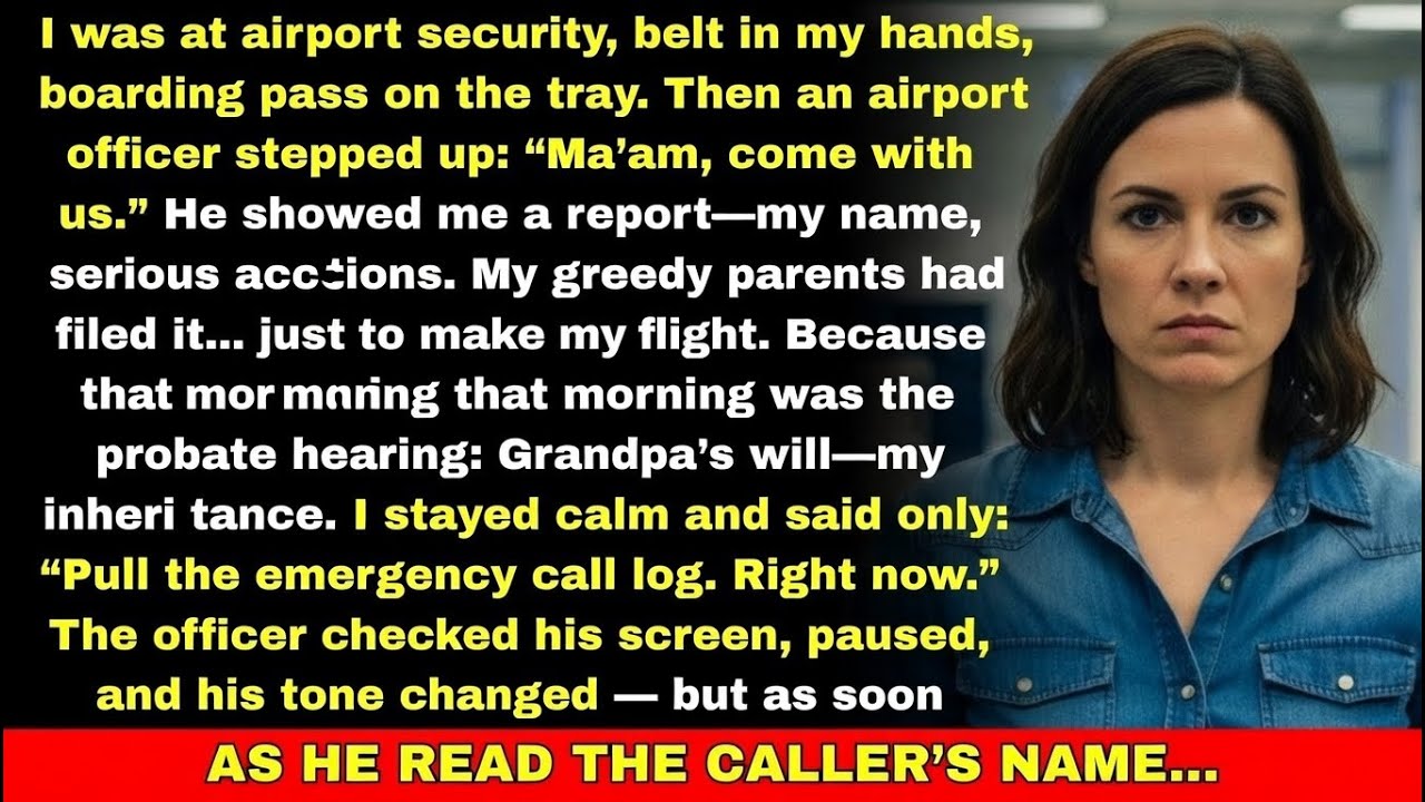 Airport Police Stopped Me At Security—My Parents Lied So I'd Miss Grandpa's Inheritance Hearing And…