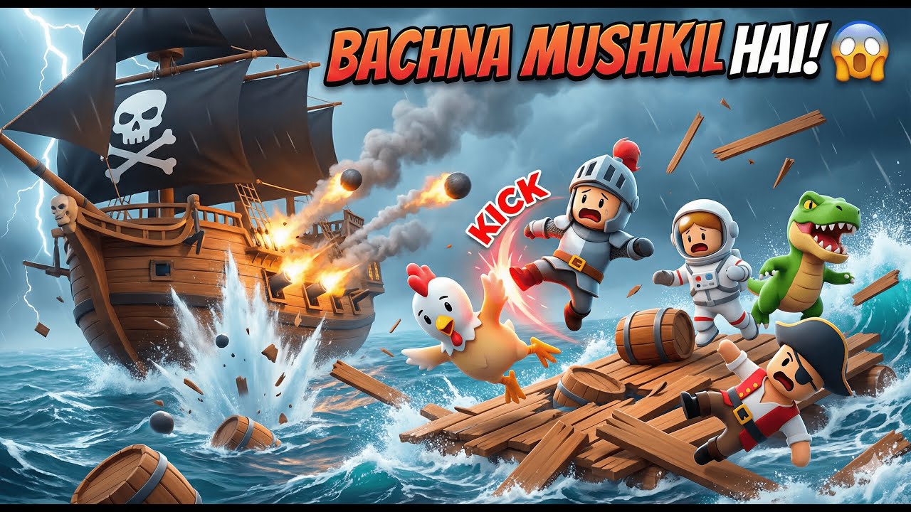 New Event ne HALAT Kharab kar di! 😂 Itna Chaos kyu hai bhai? | tumble Guys New Update Chaos #games