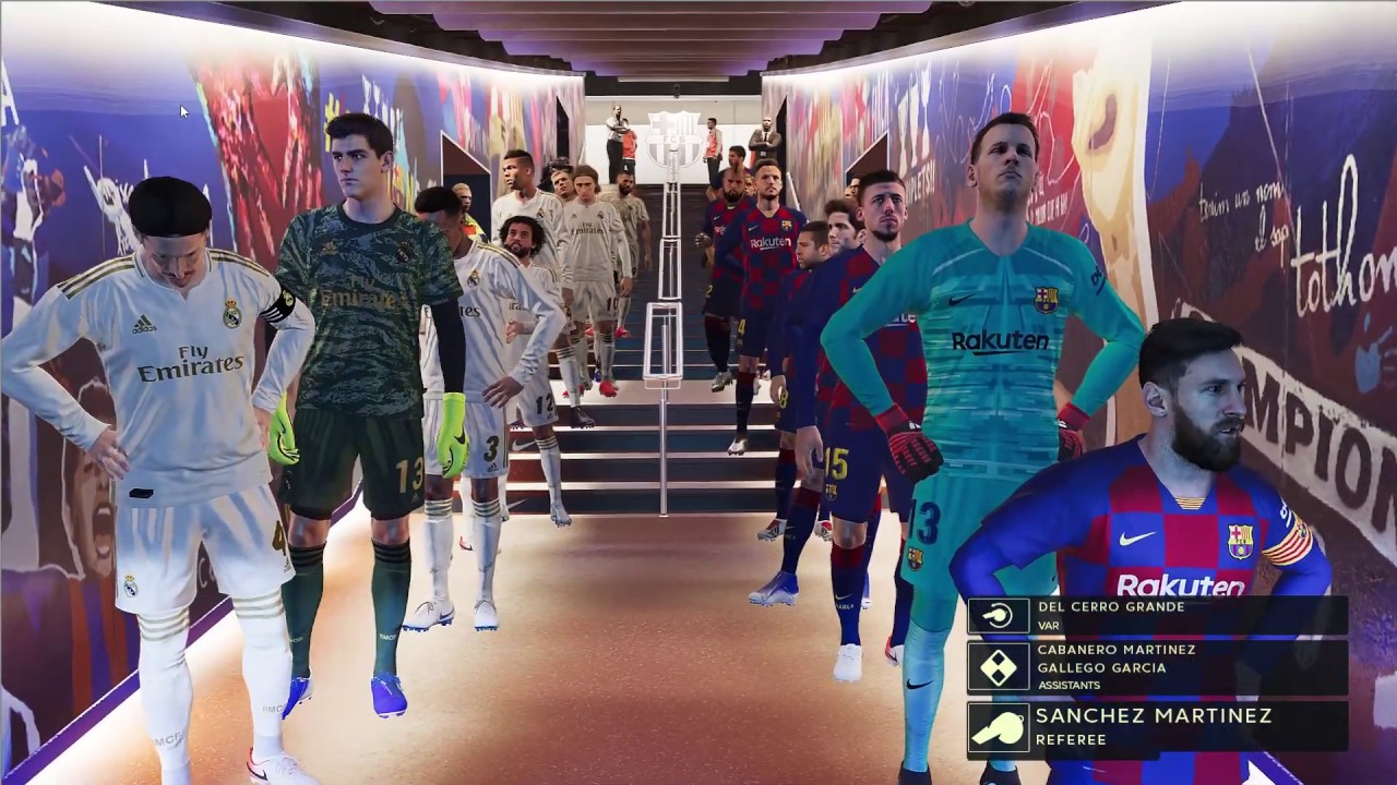 el Clasico at the Nou Camp intro |   PES 2020 realistic mods