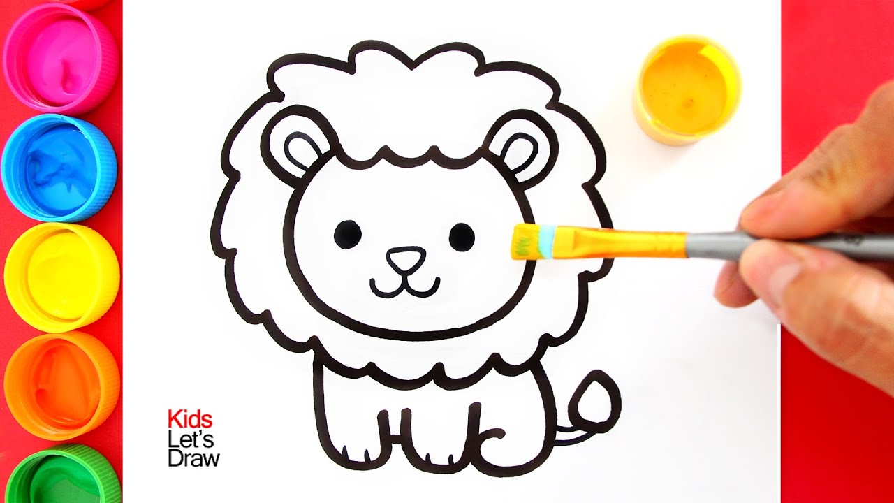10 простых рисунков диких животных для детей 🦁🎨 | Рисование и раскрашивание диких животных для детей