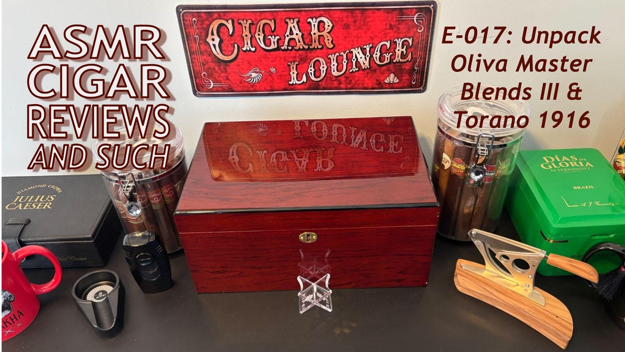 ASMR Oliva Master Blends III & Torano 1916 Five Pack Unpacking