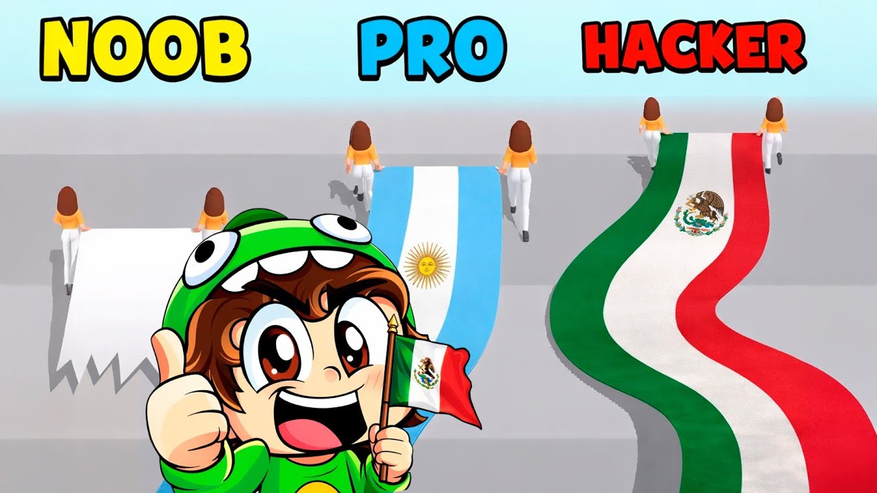 NOOB VS PRO VS HACKER en Flag Painters | Dylan Juega