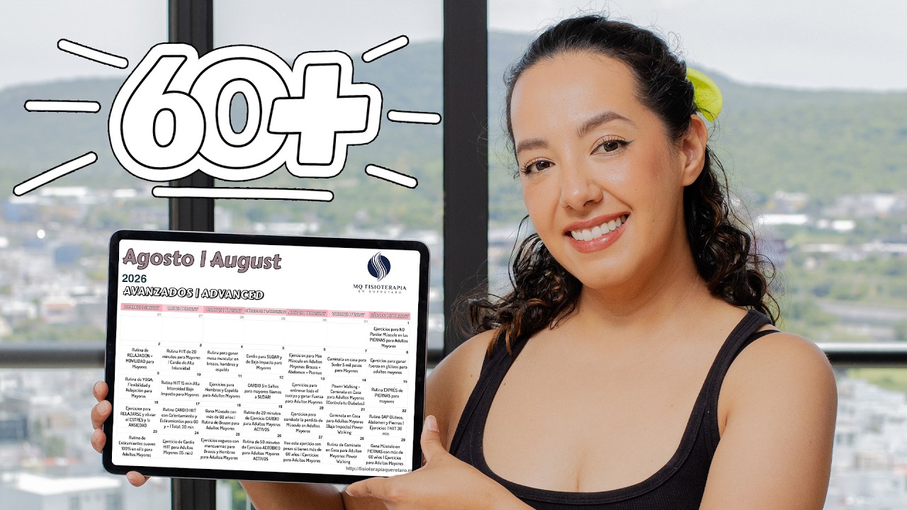 Exercise Calendar for Older Adults | AUGUST 2026 | Mariana Quevedo