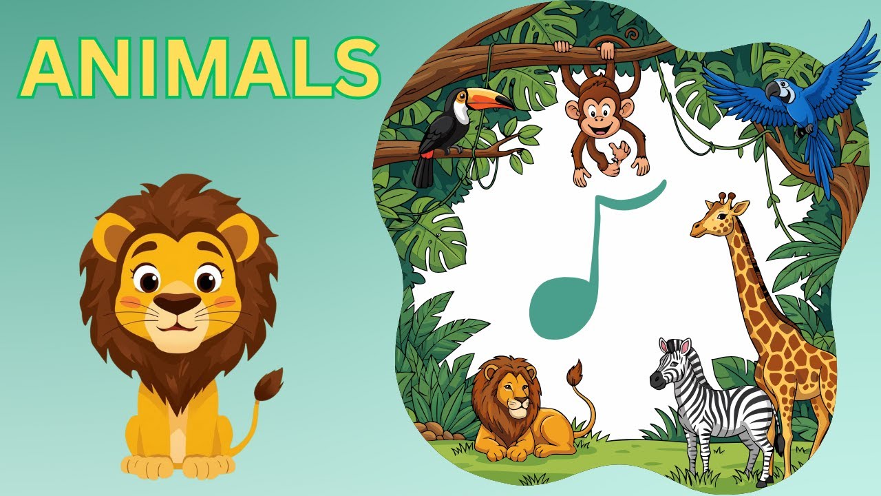 Дикие животные | Песня о животных для детей | Образовательная песня