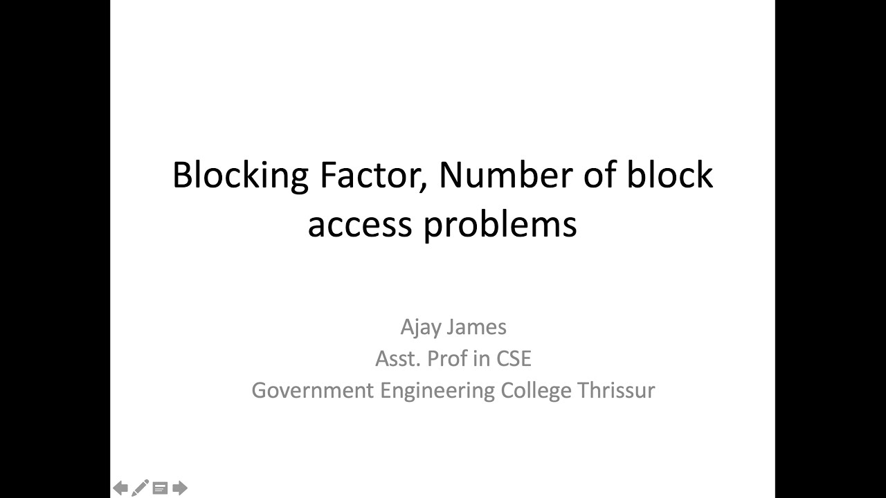 Blocking Factor, Number of block access problems (KTU CS 204), Solution to model question paper