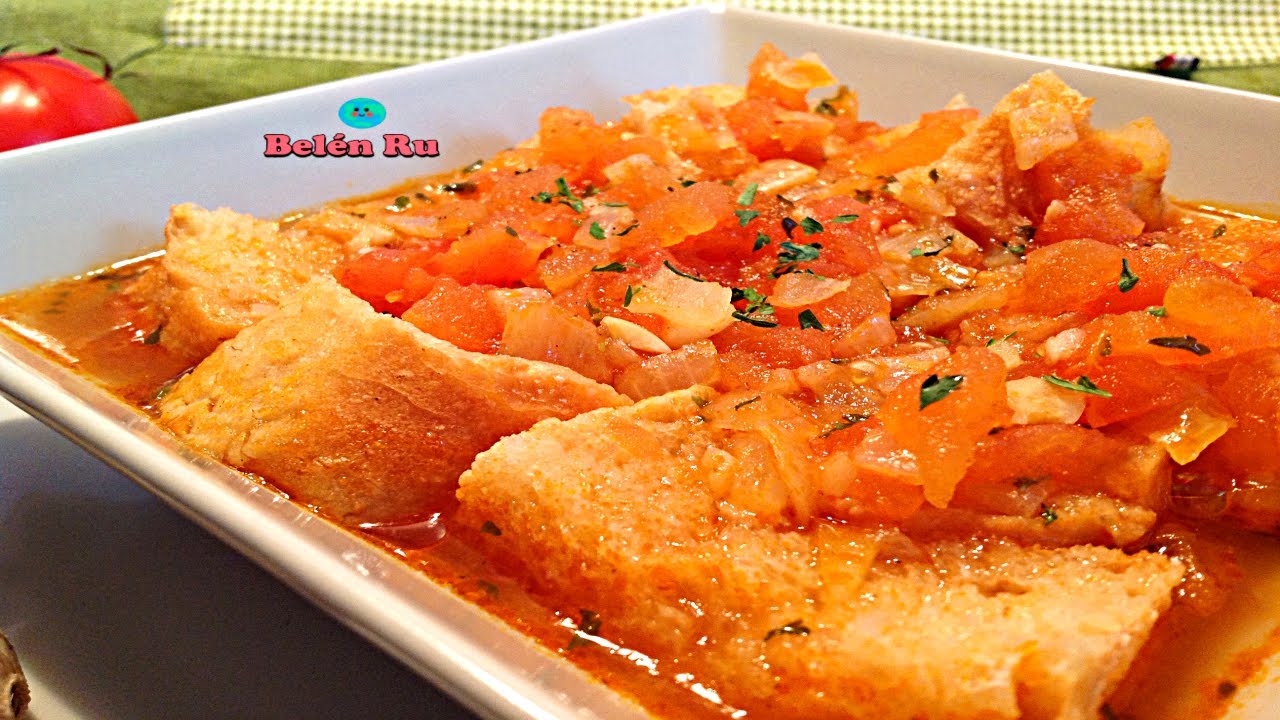 💚 RECETA SOPA DE TOMATE y AJOS EXTREMEÑA con PAN DURO: CASERA, BARATA y FÁCIL