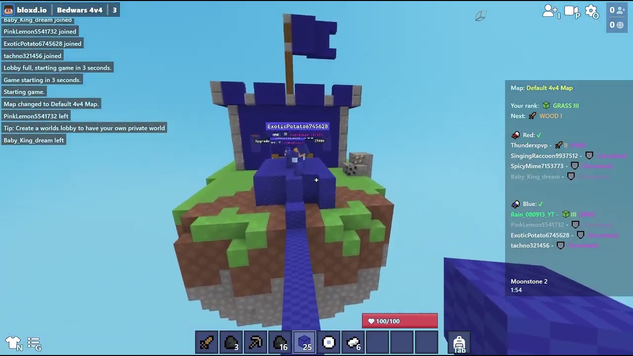 Bedwars Rematch (4v4 match)