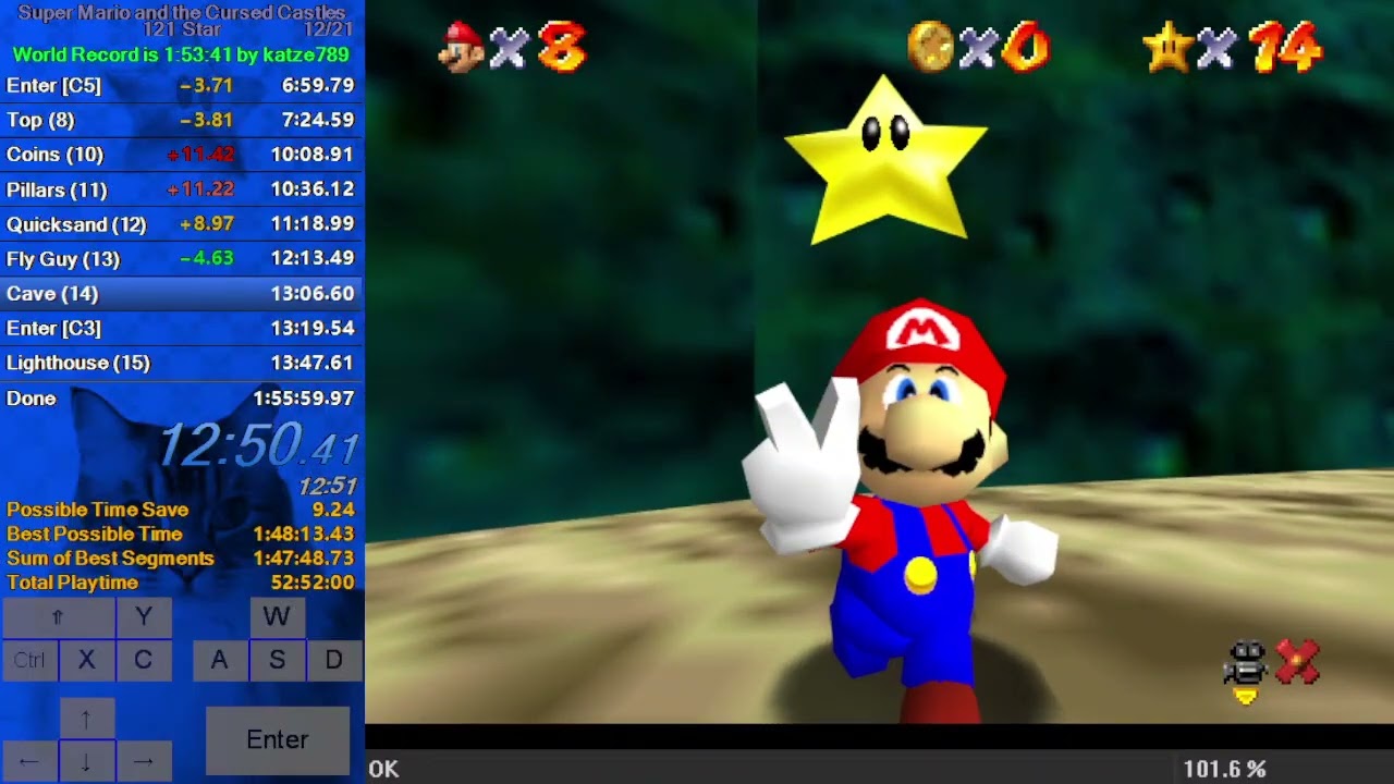 Super Mario and the Cursed Castles - 121 Star in 1:52:28