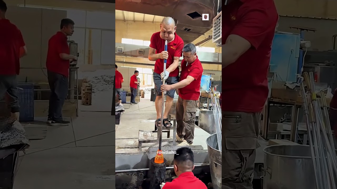 How Glass Bottles Are Made by Hand! 🔥