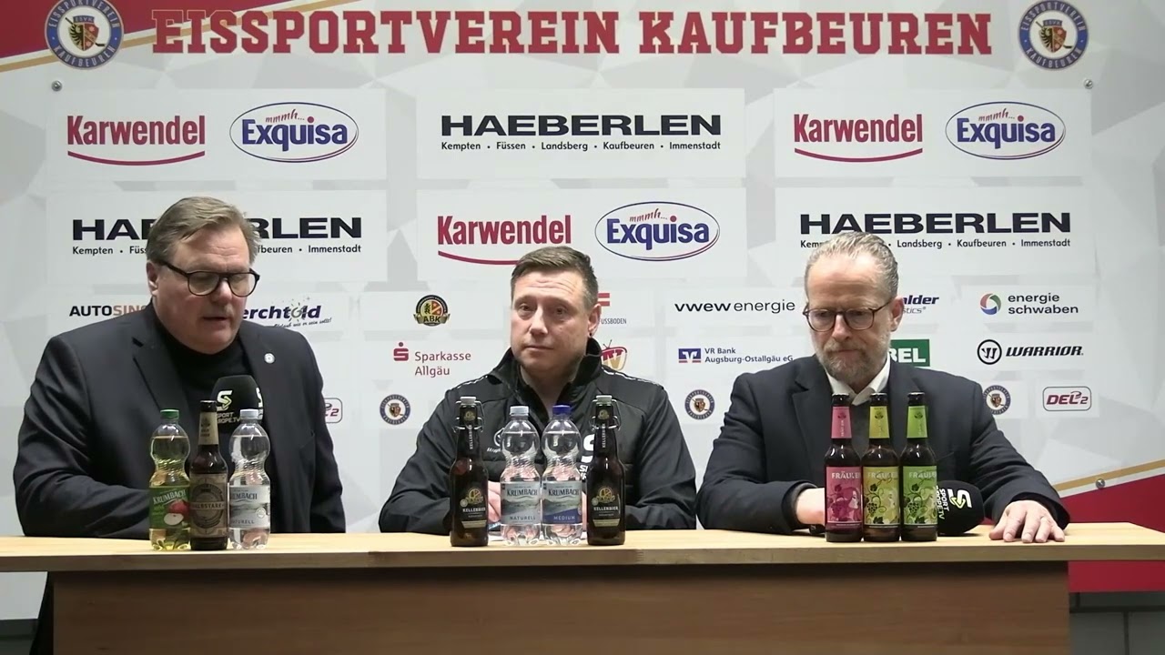 Pressekonferenz zum Spiel ESV Kaufbeuren vs. Lausizter Füchse (42. Spieltag Saison 25/26)
